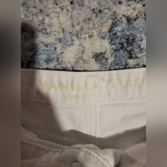 Vanilla Star White Mom Jeans High Rise Tapered Distressed- Size 11 New - Picture 8 of 12